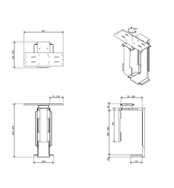 Viewmate Computerhalterung - Schreibtisch 32 – Bild 6
