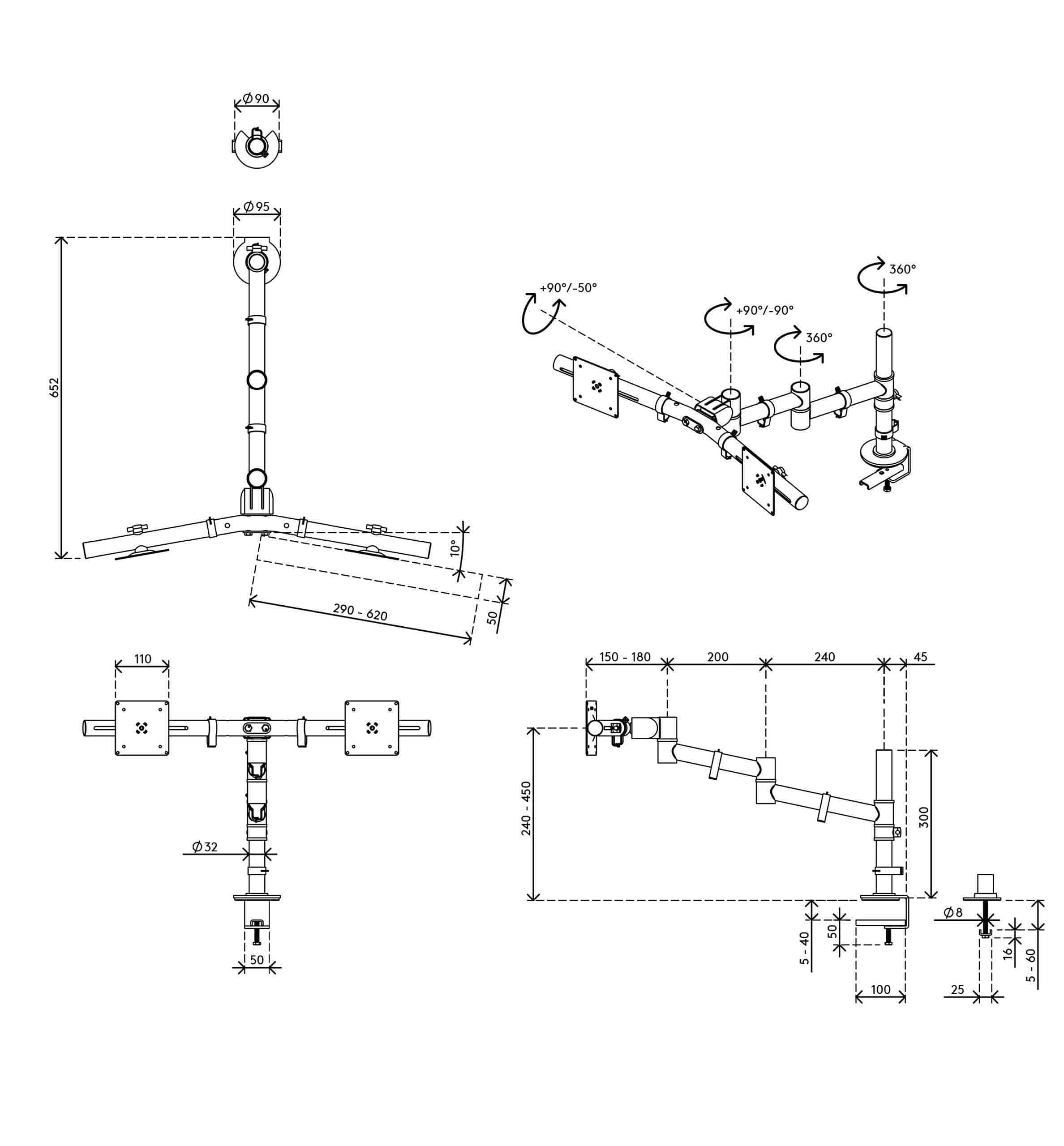 Viewgo Monitorarm - Schreibtisch 13 – Bild 14