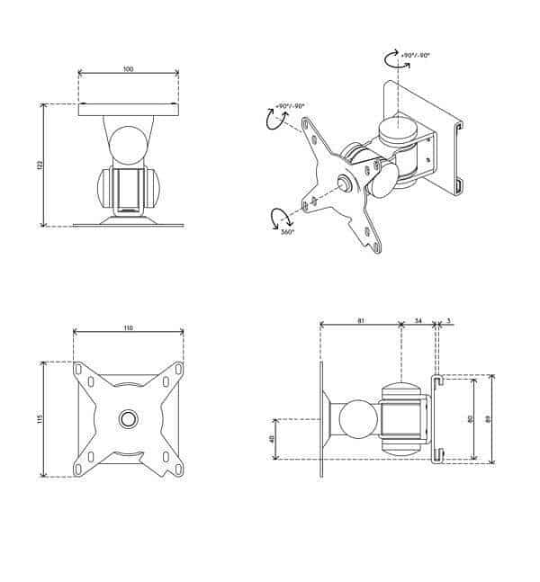 Viewmate Monitorarm - Schienensystem 132 – Bild 8