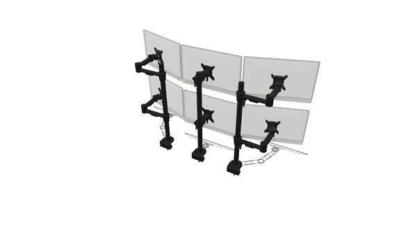 ViewMate Ständer für 6 Monitore – Bild 2