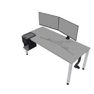 Bento Desktop Locker ViewGo Pro Doppel HD Kabelführung